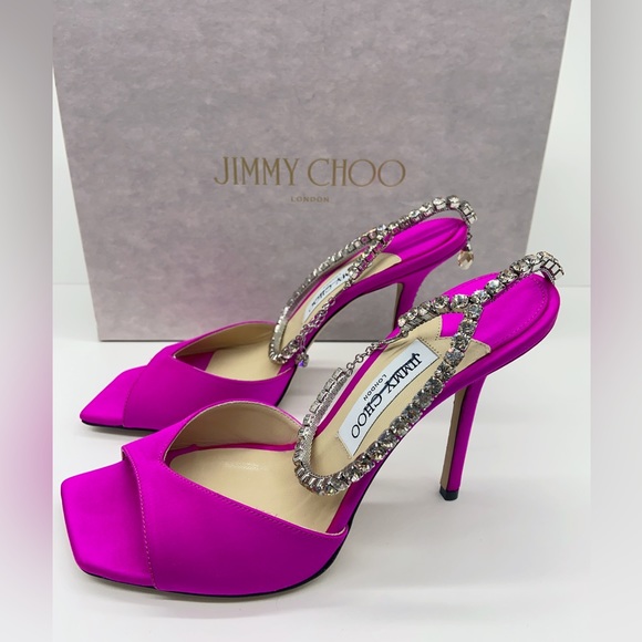 Jimmy Choo Saeda 100 Embellished Heeled Sandals - Picture 3 of 9